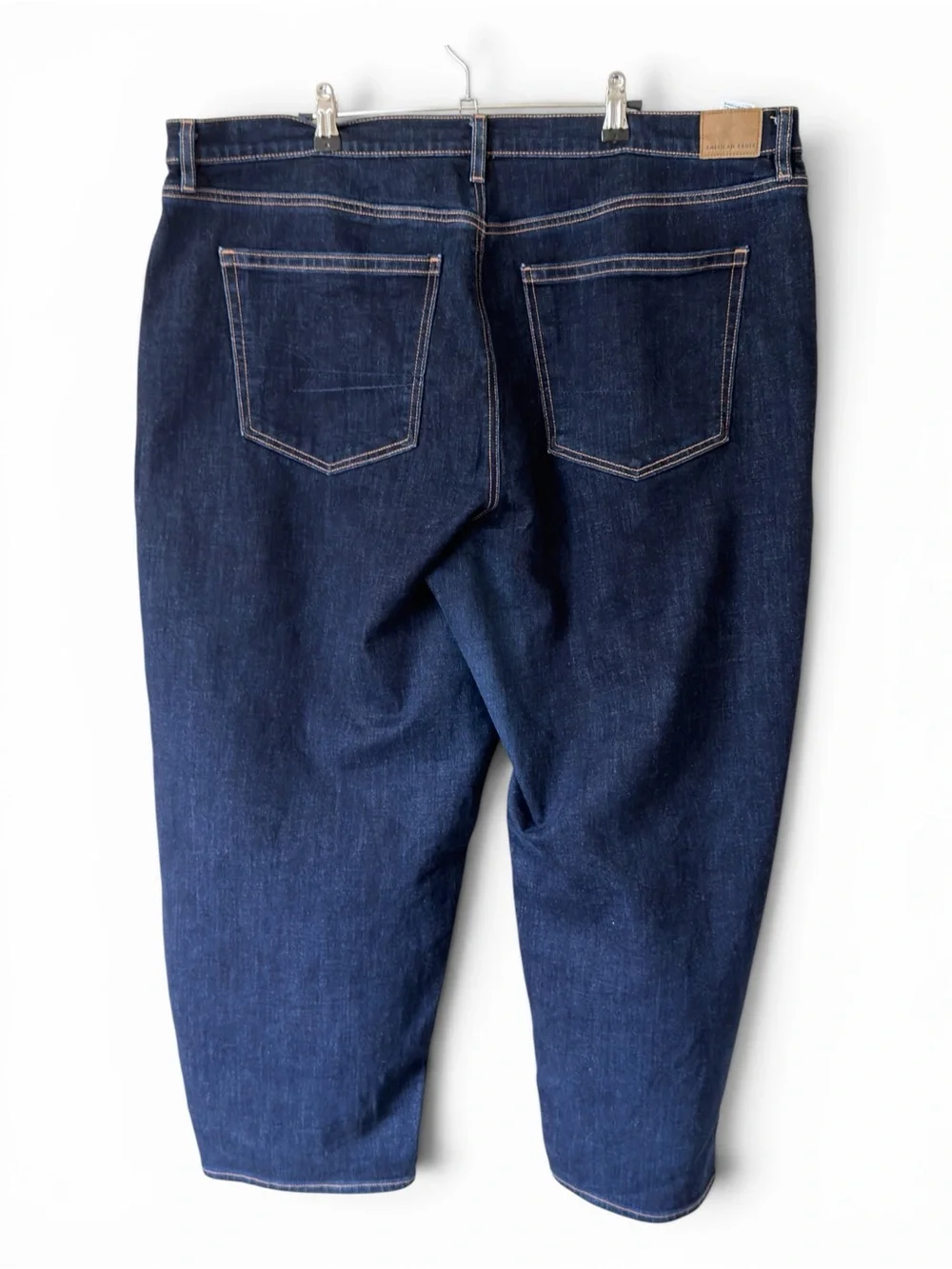American Eagle Barrel Jeans High Rise Dark Wash Ankle Stretch Size 20